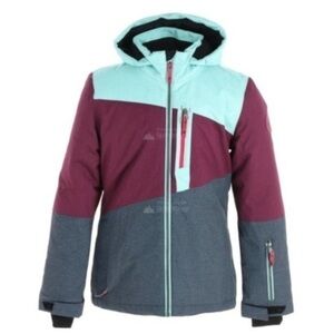KILLTEC Torey JR ski jacket coat kids teal and burgundy size 16 junior K